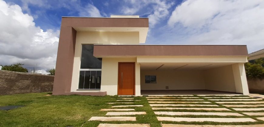 Excelente Casa Nova, Moderna, Bem Localizada, Condomínio Ouro Vermelho II Lt 1000 Metros