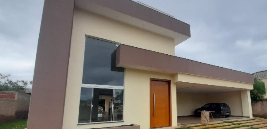 Excelente Casa Nova, Moderna, Bem Localizada, Condomínio Ouro Vermelho II Lt 1000 Metros