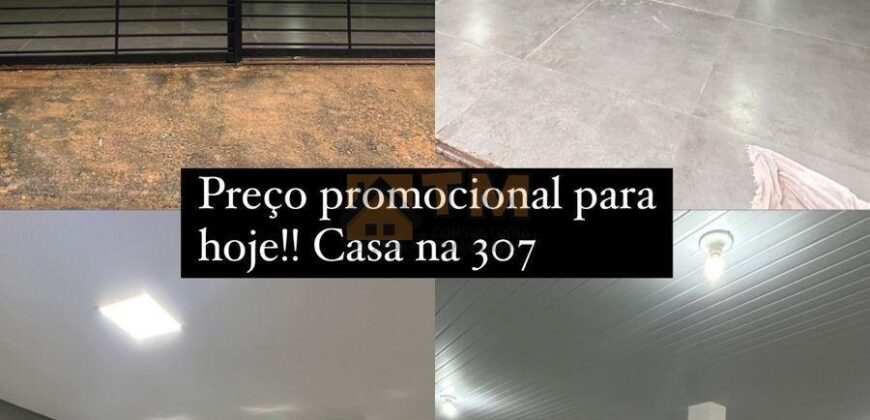 Excelente Casa, com 2 Qtos, Suíte, Estrutura para mais um pavimento, Bem Localizado, Quadra 307, do Bairro Residencial Oeste, em São Sebastião/DF.