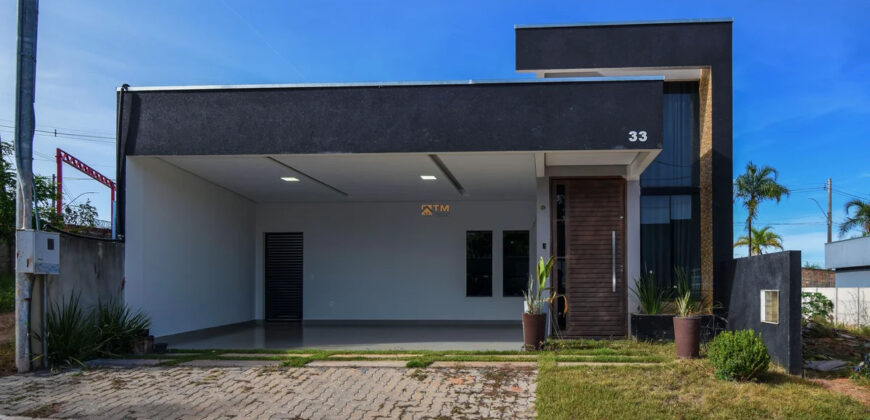 Maravilhosa Casa Alto Padrão, Moderna, Fino Acabamento, com 3 Quartos, Suíte, Armários planejados, no Condomínio Vista Itaipu, no Jardim Botânico Brasília /DF.