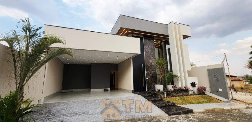 Casa Nova, Moderna no Condomínio Jardim Botanic! Encante-se com esta belíssima residência com fachada contemporânea e acabamentos de alto padrão, localizada em um dos condomínios mais desejados da região!