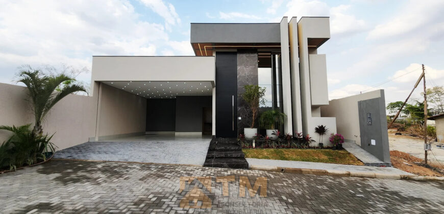 Casa Nova, Moderna no Condomínio Jardim Botanic! Encante-se com esta belíssima residência com fachada contemporânea e acabamentos de alto padrão, localizada em um dos condomínios mais desejados da região!