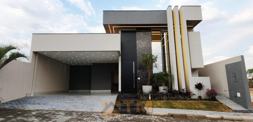 Casa Nova, Moderna no Condomínio Jardim Botanic! Encante-se com esta belíssima residência com fachada contemporânea e acabamentos de alto padrão, localizada em um dos condomínios mais desejados da região!