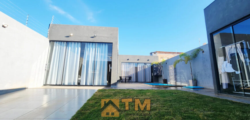 CASA SLIM E MODERNA À VENDA NO CAPÃO, PRÓXIMA À BR, PERTO DA REGIONA DE ENSINO, EM SÃO SEBASTIÃO/DF, COM PROJETO CONTEMPORÂNEO, AMBIENTES INTEGRADOS E EXCELENTE ÁREA DE LAZER.